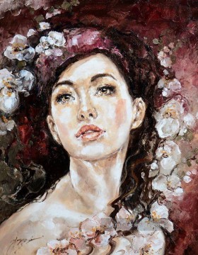 hüftlange figur jungen frau Ölbilder verkaufen - Hübsche Frau 15 Impressionist